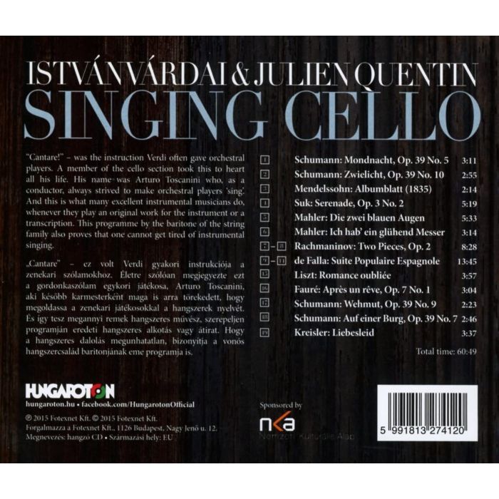 Singing Cello -  Schumann, Mendelssohn, Suk, Liszt, Fauré … - slide-1