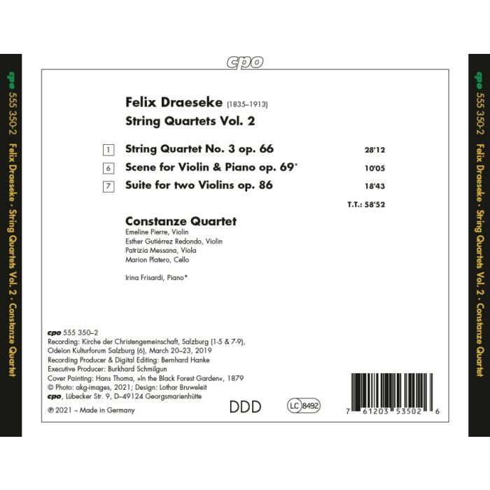 Draeseke: String Quartets Vol. 2 - slide-1