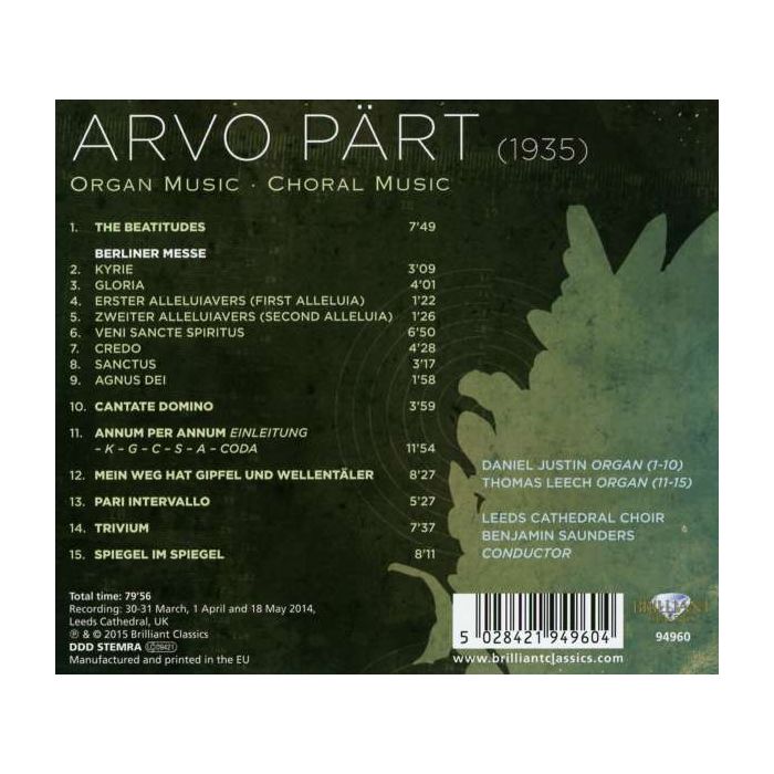 Pärt: Choral and Organ Music - slide-1