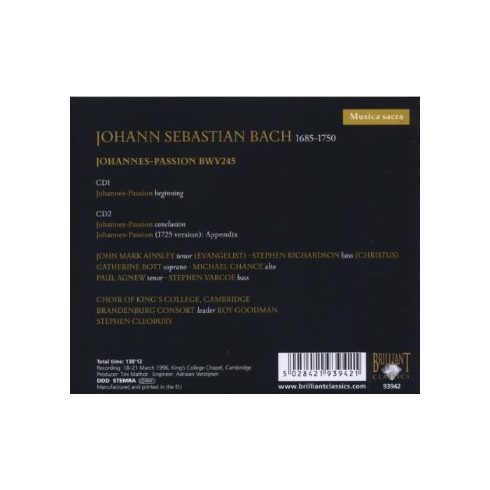 Bach: Johannes-Passion BWV 245 - slide-1