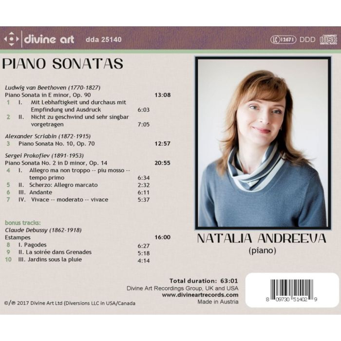 Piano Sonatas – Beethoven, Scriabin, Prokofiev, Debussy - slide-1