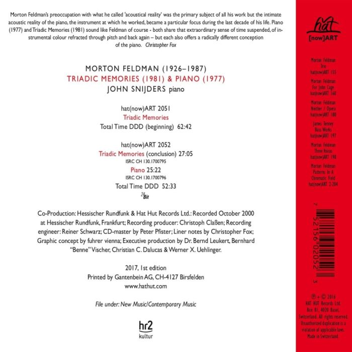 Feldman: Triadic Memories - slide-1
