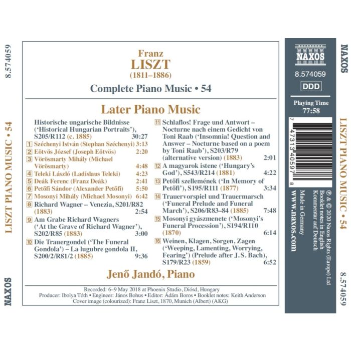 Liszt: Historical Hungarian Portraits - Complete Piano Music Vol. 54 - slide-1