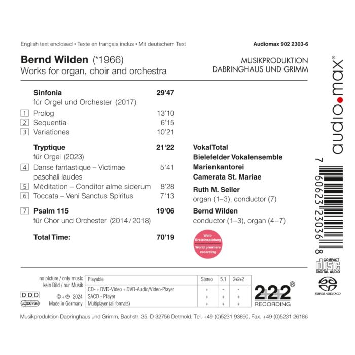 Wilden: Works for organ, choir and orchestra - slide-1