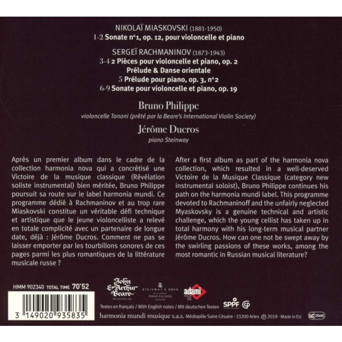 Rachmaninov & Myaskovsky: Sonatas for cello and piano - slide-1