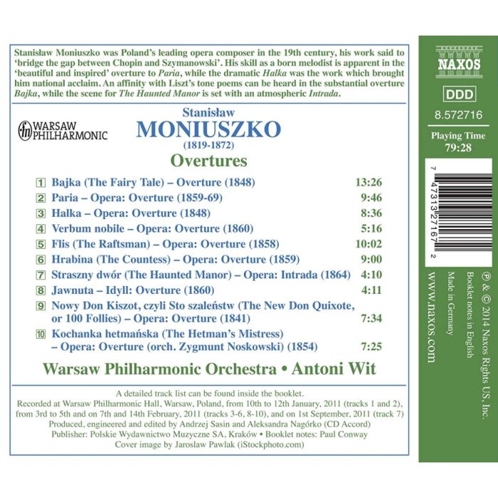 Moniuszko: Overtures - Paria, Halka, Verbum Nobile, Flis, Hrabina, Straszny Dwór, Jawnuta, Bajka, ... - slide-1