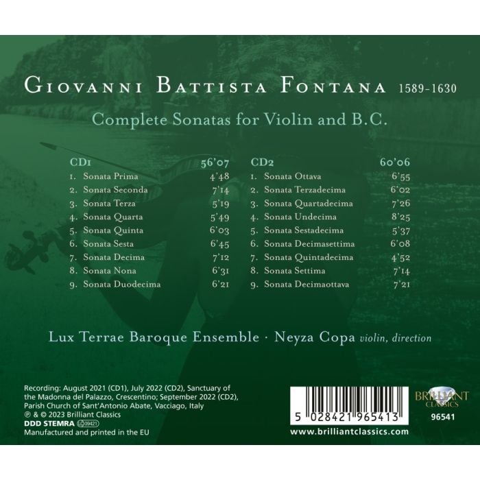 Fontana: Complete Sonatas for Violin and B.C. - slide-1