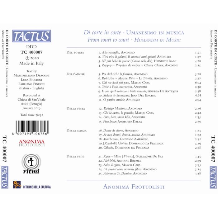 Di corte in corte - Humanism in Music - slide-1