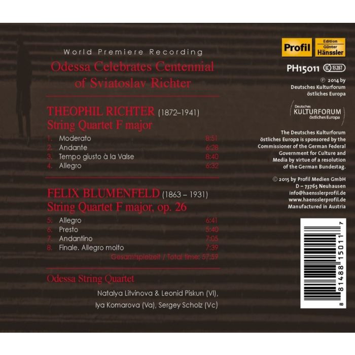 Richter & Blumenfeld: String Quartets - slide-1