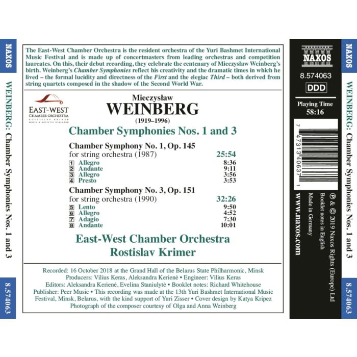 Weinberg: Chamber Symphonies Nos. 1 and 3 - slide-1