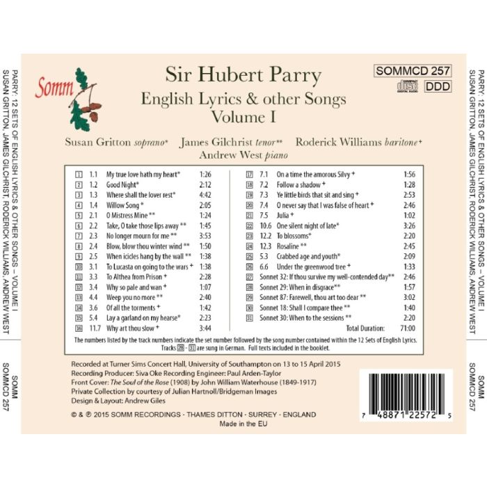 Parry: English Lyrics Volume 1 - slide-1