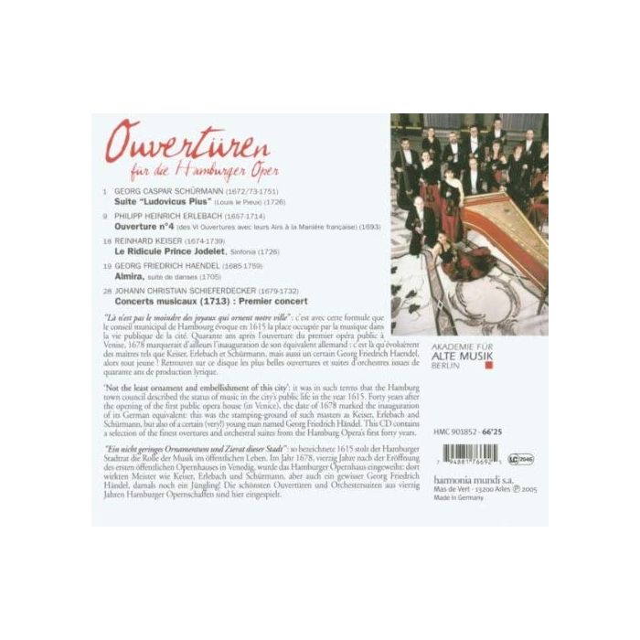 Ouverturen - Music for Hamburg Opera  - slide-1