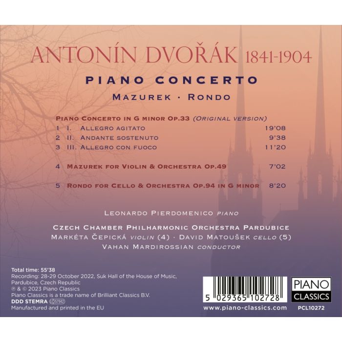 Dvorak: Piano Concerto; Mazurek; Rondo - slide-1
