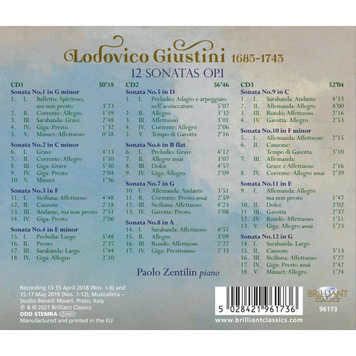 Giustini: 12 Sonatas Op. 1 - slide-1