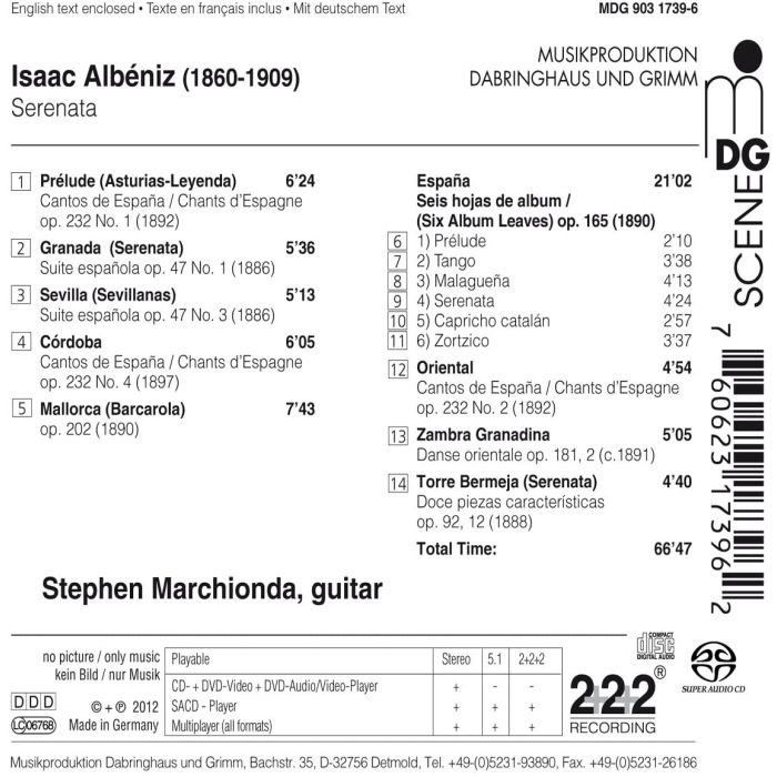 Albéniz: Serenata, Transcriptions for Guitar - slide-1