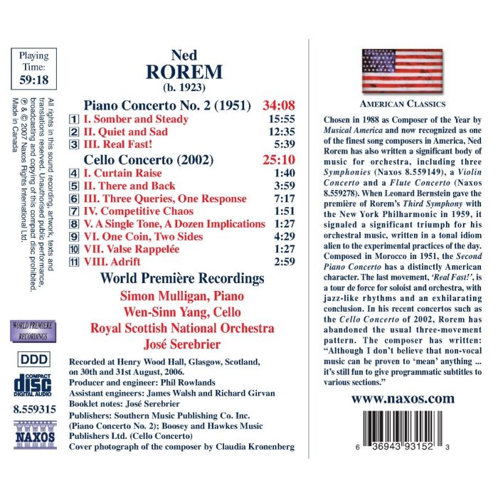 ROREM: Piano concerto no 2 - slide-1