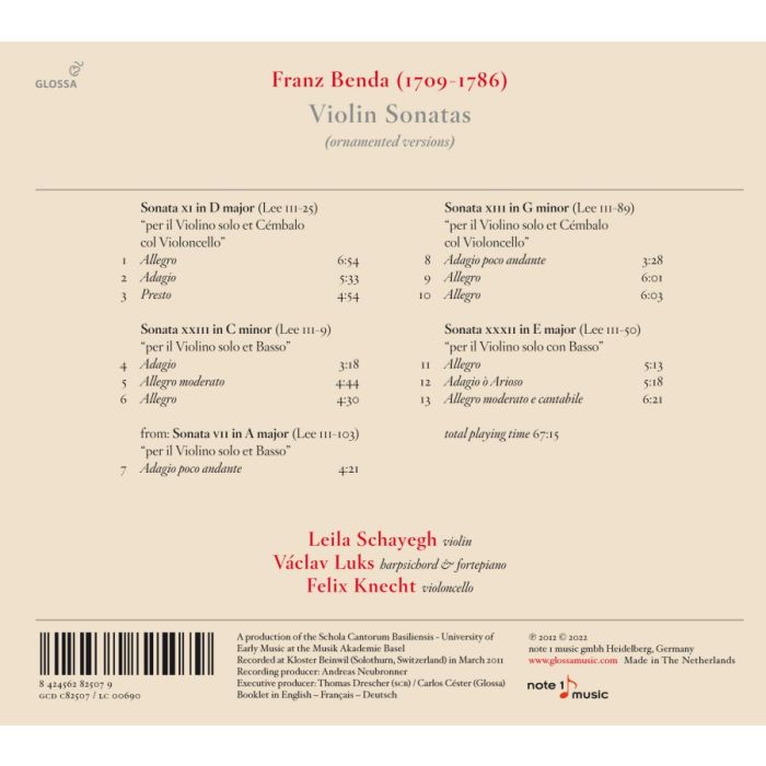 Benda: Violin Sonatas - slide-1