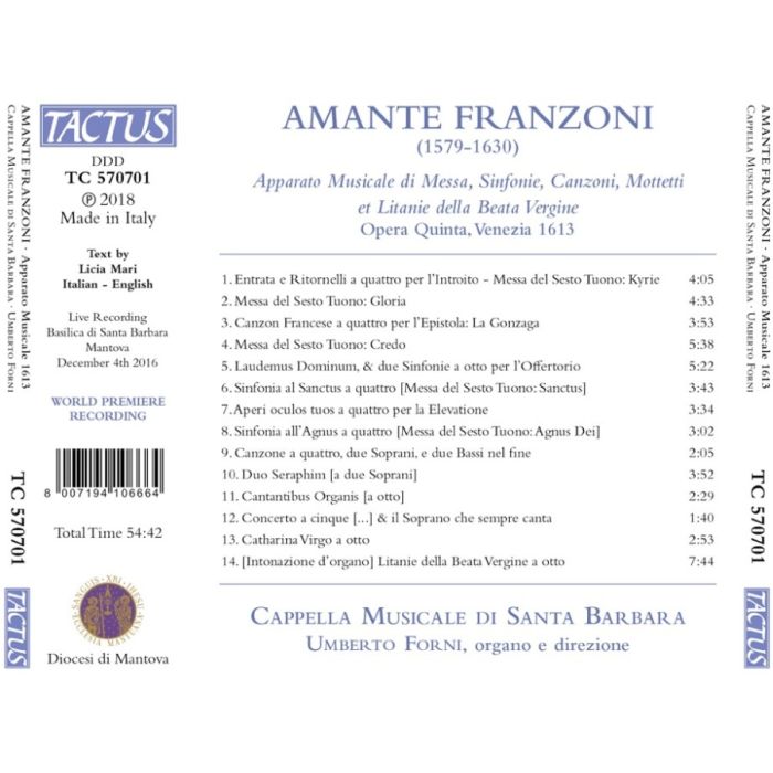 Franzoni: Apparato Musicale, Venezia 1613 - slide-1