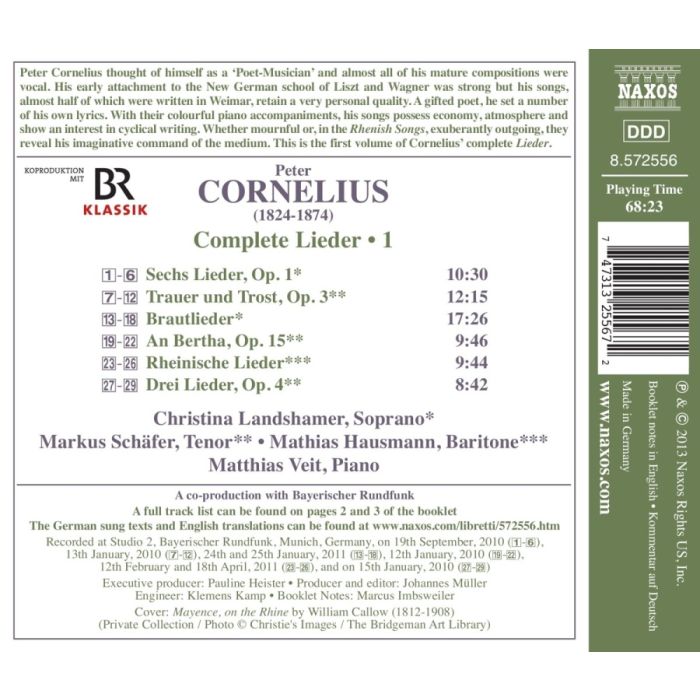 Cornelius: Complete Lieder Vol. 1 - slide-1