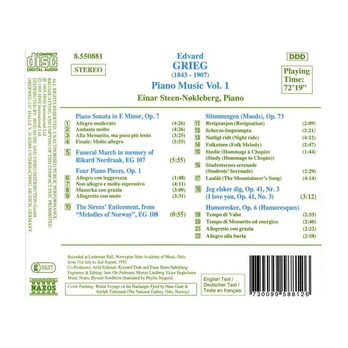 GRIEG: Piano Music vol. 1 - slide-1