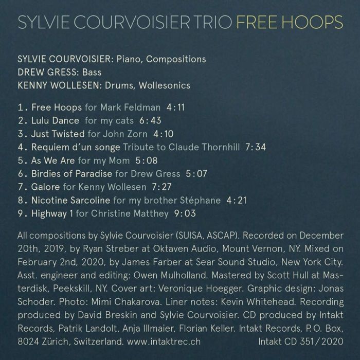 Sylvie Courvoisier Trio: Free Hoops - slide-1