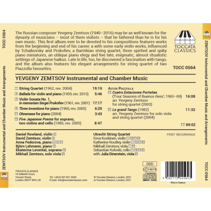 Zemtsov: Chamber & Instrumental Music & Arrangements - slide-1