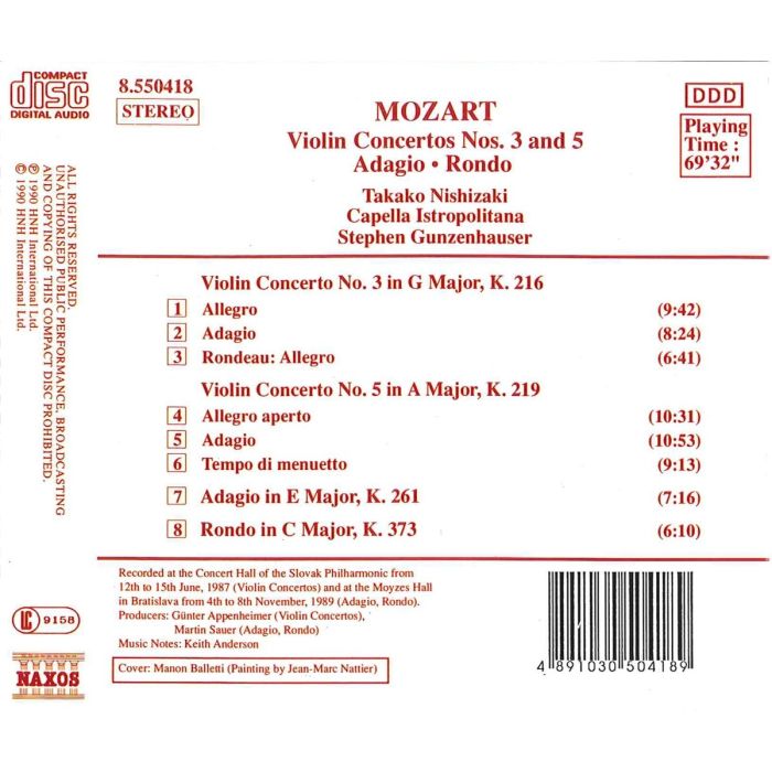 Mozart: Violin Concertos Nos. 3 and 5 - slide-1