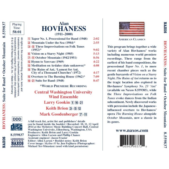 Hovhaness: Suite for Band; October Mountain; The Ruins of Ani - slide-1