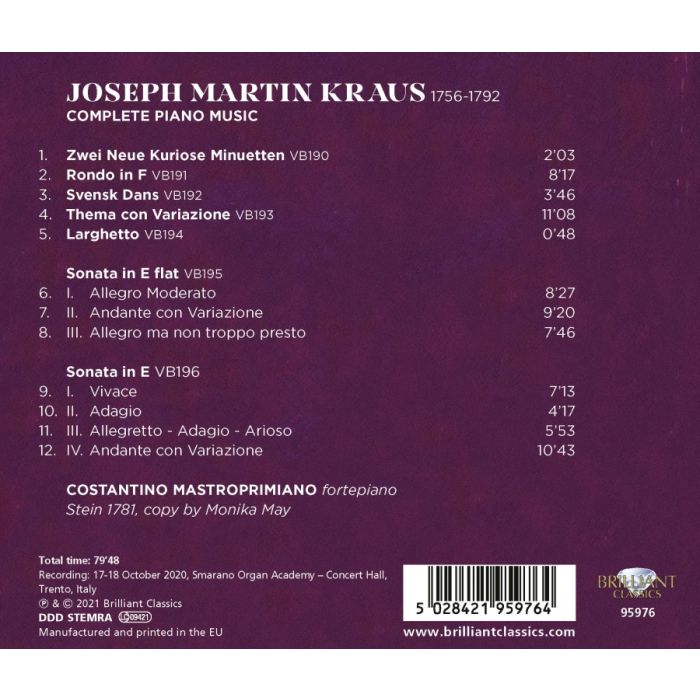 Kraus: Complete Piano Music - slide-1