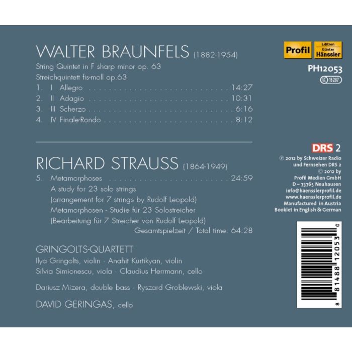 Braunfels: Streichquintett, Strauss: Metamorphosen - slide-1