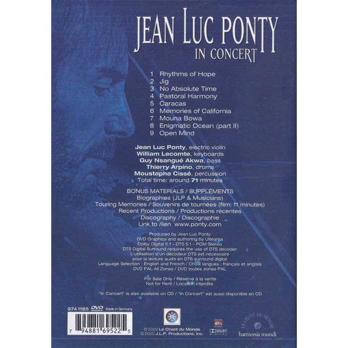 Jean-Luc PONTY - In Concert ( DVD ) - slide-1