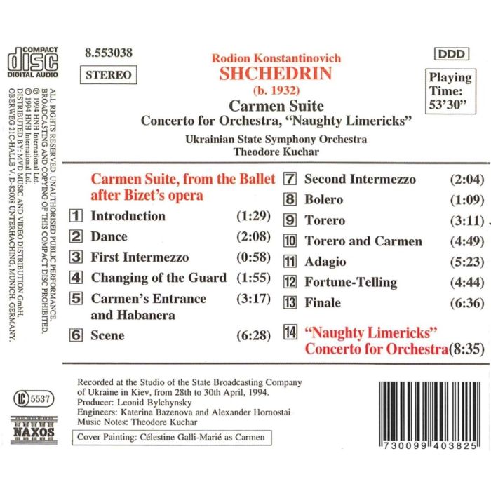 SHCHEDRIN: Carmen Suite, Concerto for Orchestra - slide-1
