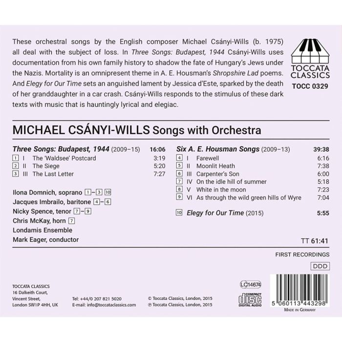 Csanyi-Wills: Songs With Orchestra - slide-1