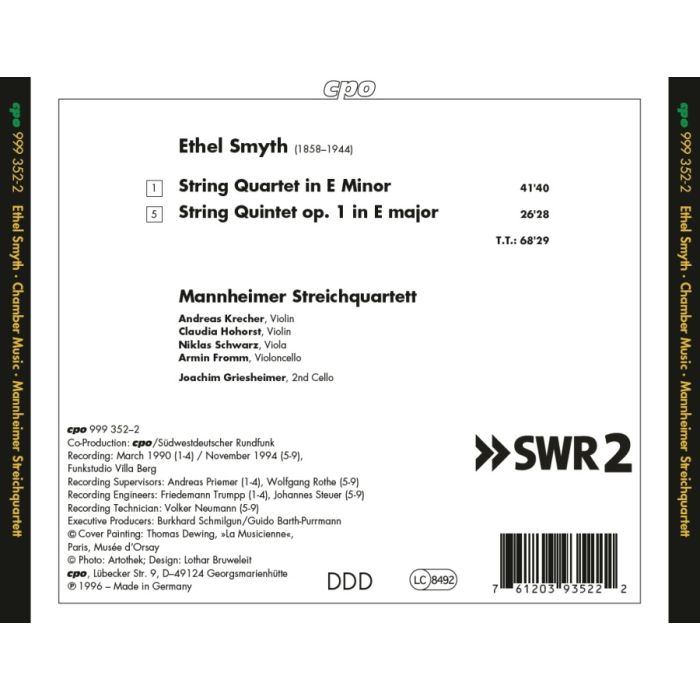 Smyth: String Quartet & String Quintet - slide-1