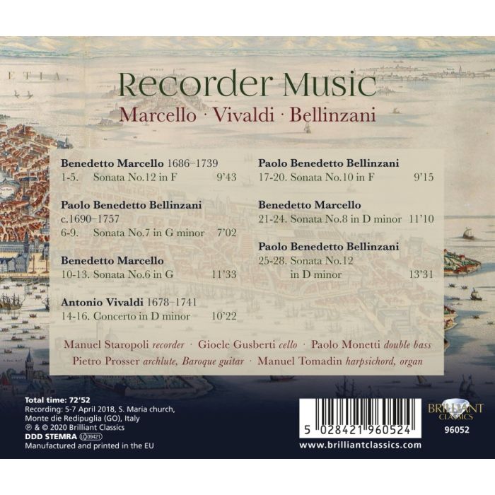 Marcello, Vivaldi & Bellinzani: Recorder Music - slide-1