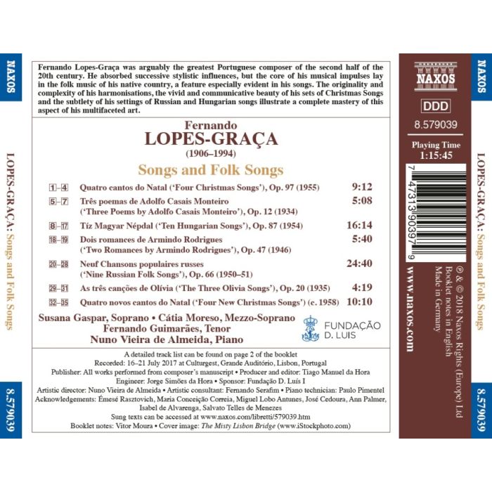 Lopes-Graça: Songs and Folk Songs - slide-1