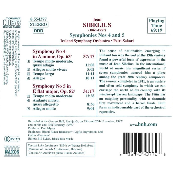 SIBELIUS: Symphonies nos. 4&5 - slide-1