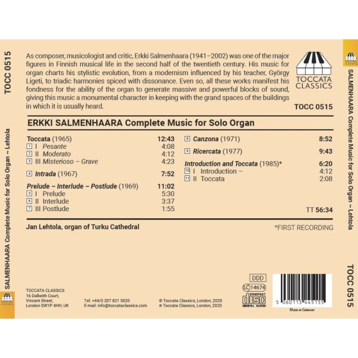 Salmenhaara: Complete Music for Solo Organ - slide-1