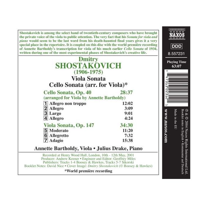 SHOSTAKOVICH: Viola sonata - slide-1