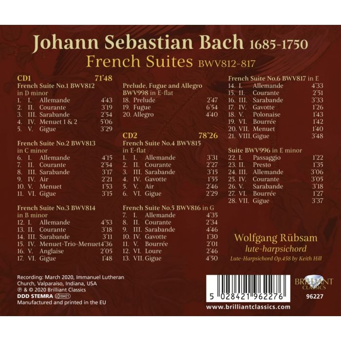 Bach: French Suites BWV 812 - 817 - slide-1