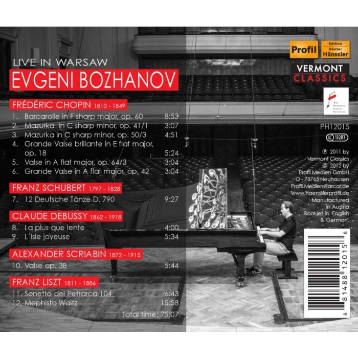 Evgeni Bozhanov Live in Warsaw - Chopin, Schubert, Debussy, Scriabin, Liszt - slide-1