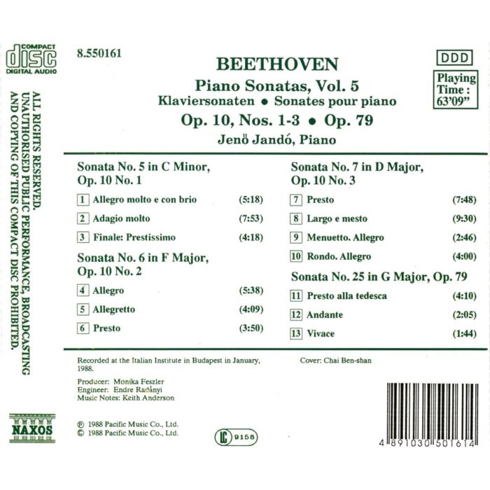 BEETHOVEN: Piano Sonatas Vol.  5 - slide-1