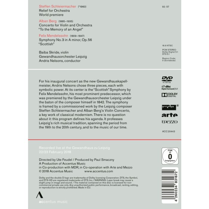 Berg: Violin Concerto; Mendelssohn: Symphony No. 3 - slide-1