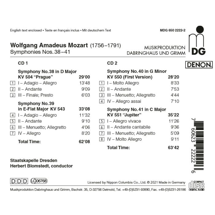 Mozart: Symphonies Nos. 38, 39, 40 & 41 - slide-1