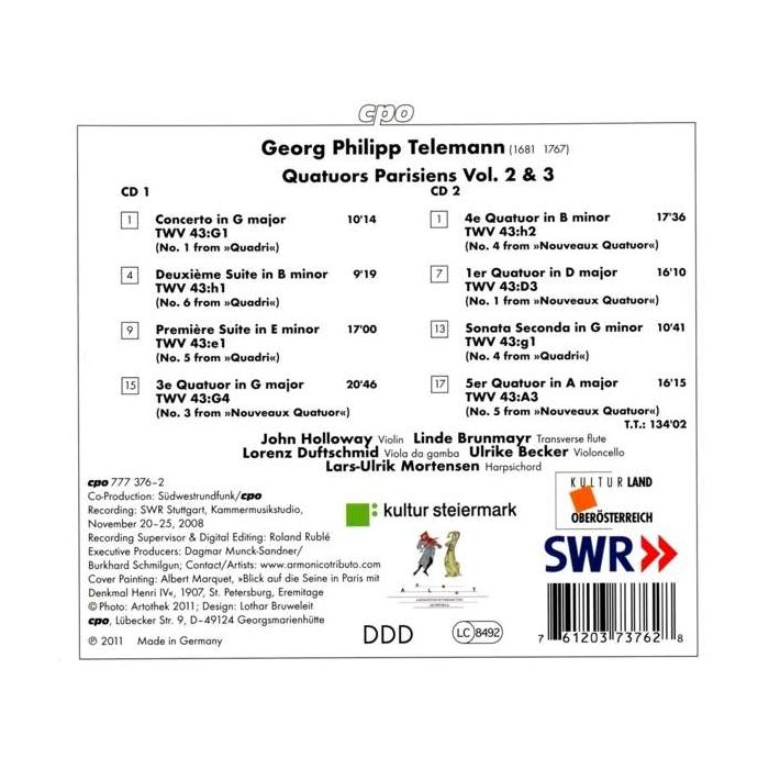 Telemann: Quatuors Parisiens Vol. 2 & 3 - slide-1