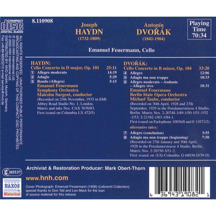 HAYDN; DVORAK: Cello Concertos - slide-1