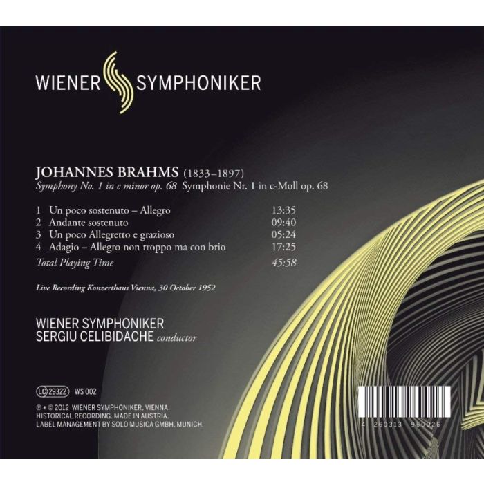 Brahms: Symphony No. 1, nagr. Kozerthaus Wiedeń 1952 - slide-1