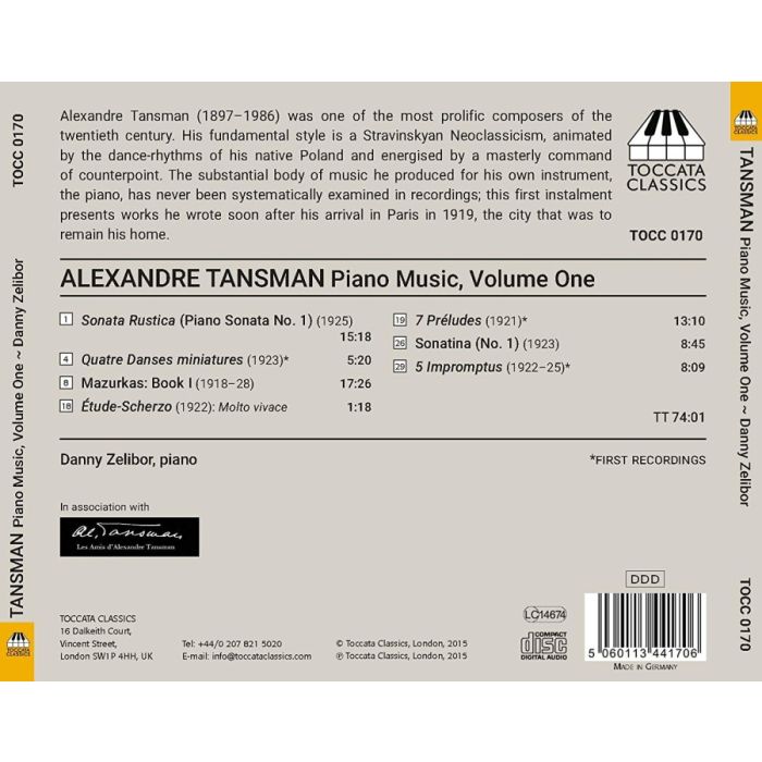 Tansman: Piano Music Vol. 1 - slide-1