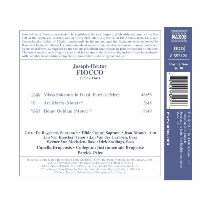 FIOCCO: Missa Solemnis; Ave Maria; Homo Quidam - slide-1