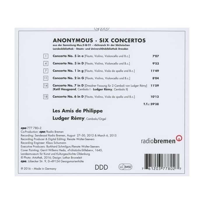 Dresden Treasures - Anonymous: Six Concertos - slide-1